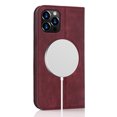thumbnail image 1 of Decase iPhone 12 Pro Max Wallet Case with RFID Blocking Card Slots Kickstand Magnetic Closure, Protective PU Leather Shockproof Cover Compatible with Magsafe For iPhone 12 Pro Max,Red, 1 of 7