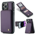 thumbnail image 1 of Decase For iPhone 13 Case with Card Holder, iPhone 13 Wallet Case for Women Men with RFID Blocking, Durable Leather Kickstand Shockproof Case for iPhone 13,Purple, 1 of 6