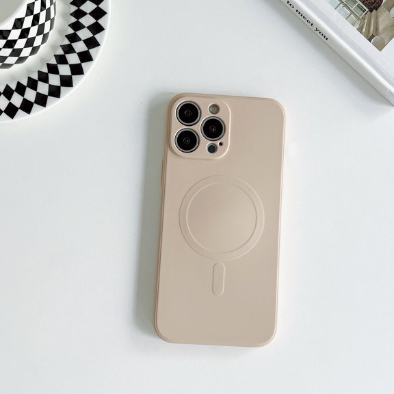 Decase for iPhone 13 Pro 6.1 Inch Soft TPU Slim Case with MagSafe Magnetic, Ultra Thin Shockproof Anti-Scratch Fitted Fashion Case for iPhone 13 Pro,Khaki