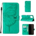 thumbnail image 1 of Decase iPhone 13 Pro Case, Butterfly Patterned Wallet Case, Magnetic Folio Faux Leather with Wrist Strap Credit Card Holder Slots Kickstand Protective Cover For iPhone 13 Pro, Green, 1 of 10