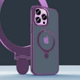 thumbnail image 1 of Decase for iPhone 14 Pro Case Clear Magnetic Stand Matte [MIL-Grade Drop Protection] Compatible with MagSafe Shockproof Protective Slim Invisible MagicStand Cover 6.1" 2022, Purple, 1 of 8