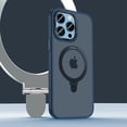 thumbnail image 1 of Decase for iPhone 14 Pro Case Clear Magnetic Stand Matte [MIL-Grade Drop Protection] Compatible with MagSafe Shockproof Protective Slim Invisible MagicStand Cover 6.1" 2022, Dark Blue, 1 of 8