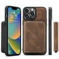 thumbnail image 1 of Decase for iPhone 14 Pro Case Wallet with Card Holder, Vintage PU Leather RFID Blocking Zipper Double Magnetic Flip Folio Kickstand Shockproof Protective Phone Cover for Women Men, Brown, 1 of 9