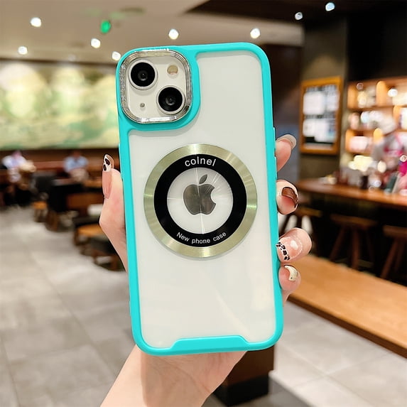 Decase for iPhone 14 Pro Magnetic Clear Case,Compatible with MagSafe,Slim Shockproof Anti-Scratch Drop Proof Non-Yellowing Anti-Fingerprint Clear Back Cover Case,Green
