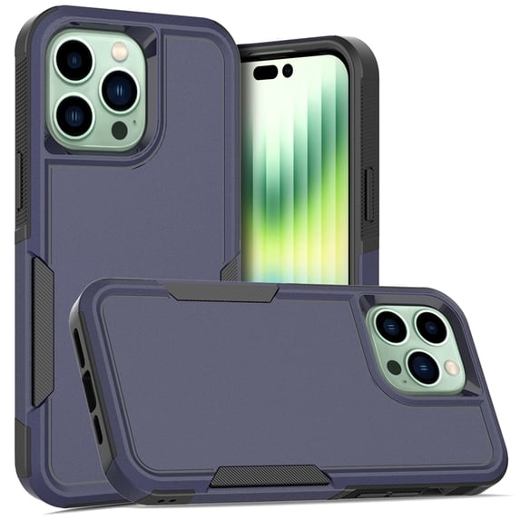 Decase for iPhone 14 Pro Max 6.7" Case, Dual Layer Shockproof Heavy Duty Rugged Hybrid Sturdy Protective PC + TPU 2 IN 1 Cover Case for Apple iPhone 14 Pro Max, Darkblue