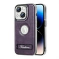 thumbnail image 1 of Decase for iPhone 14 Pro Max Case,Built-in Invisible Kickstand,Logo View,Camera Lens Protector,Plating Rugged Shockproof Anti-Scratch Slim Flexible Soft Luxury PU Leather Cover,Purple, 1 of 10