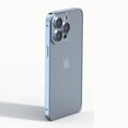 thumbnail image 1 of Decase for iPhone 14 Pro Max Case Compatible with Camera Lens Protector and Safety Lock Metal Aluminum Alloy Bumper Matte Frosted Translucent Back Wireless Charging Cover, Blue, 1 of 9