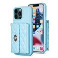 thumbnail image 1 of Decase for iPhone 14 Pro Max Case, Wallet Card Holder Luxury PU Leather Cover Lanyard Crossbody Strap Women Girl Magnetic Clasp Kickstand Heavy Duty Shockproof Protective, Blue, 1 of 9