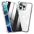 thumbnail image 1 of Decase for iPhone 14 Pro Max,iPhone 14 Pro Max Full Body Case with Privacy Screen Protector & Camera Lens Protector,Tempered Glass Magnetic Metal Bumper Phone Case Cover,Silver, 1 of 6