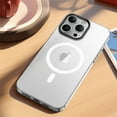 thumbnail image 1 of Decase for iPhone 15 2023 Compatible with MagSafe Case,Luxury Slim Rugged PC Frame Non-Yellowing Glass Back Cover,Shockproof Lightweight Case for iPhone 15,Clear, 1 of 7