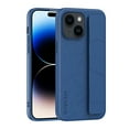 thumbnail image 1 of Decase for iPhone 15 2023 with Hand Strap Case,Rugged Hybrid Shokcproof PU Leather Non-Slip Wristband Anti-fall PC Back Cover Case for iPhone 15,Navyblue, 1 of 8