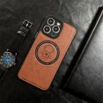 thumbnail image 1 of Decase for iPhone 15 Compatible with Mag Safe Case,Astronaut Pattern Design, Shockproof PU Leather Anti-Slip Slim with Lens Protector Classic Phone Cover Case,Brown, 1 of 9