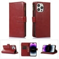 thumbnail image 1 of Decase for iPhone 15 Plus 6.7",iPhone 15 Plus Wallet Case Zipper Card Cash Slots Holder Kickstand Magnetic Clasp Minimalist PU Leather Phone Cover with Lanyard Strap,Red, 1 of 8