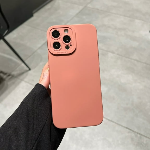 Decase for iPhone 15 Plus Phone Case,Camera Lens Protector,Slim Fit Rugged Shockproof Anti-Scratch Liquid Silicone Rubber Lightweight Flexible Soft Protective Cover,Pink