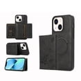 thumbnail image 1 of Decase for iPhone 15 Plus Wallet Stand Case,Compatible with Mag Safe,Magnetic 2 in1 Detachable Card Slot Purse,Hybrid PU Leather Rugged Shockproof Anti-Fall Pattern Phone Cover Case,Black, 1 of 7