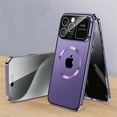thumbnail image 1 of Decase for iPhone 15 Pro Built-in Privacy Screen Protector Case,Compatible with MagSafe,Large Viewport Design,Lens Protector,Luxury Shockproof Anti-Fingerprint Full Body Protection Case,Purple, 1 of 10
