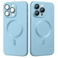 thumbnail image 1 of Decase for iPhone 15 Pro Compatible with Mag Safe Case,Camera Lens Protector,Slim Magnetic Shockproof Anti-Scratch Anti-Fingerprint Skin Friendly Matte Back Cover Case for iPhone 15 Pro,Blue, 1 of 5