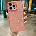 thumbnail image 1 of Decase for iPhone 15 Pro Max, Luxury Glossy Glitter Shining Sea Shell Pattern Drop Protection Case Fashionable Shockproof Slim Smooth Phone Cover for Women Girls,pink, 1 of 7