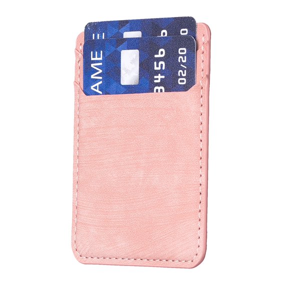 Decase for iPhone 15 Pro Max/Samsung Galaxy/Google and Most Smartphones Lightweight Universal Cash Wallet/Card Holder/ID Card Holder,Stick on Phone Back Wallet,Matte Pink