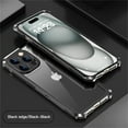 thumbnail image 1 of Decase for iPhone 15 Pro Max Support Wireless Charging Case,Slim Shockproof Aluminium Alloy Bumper Case,Rugged Heavy Duty Anti-Scratch Anti-fall Glass Back Cover Case for iPhone 15 Pro Max,Blackblack, 1 of 6