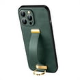 thumbnail image 1 of Decase for iPhone 15 Pro Max with Wrist band Case,with Camera Lens Protector,Luxury Shockproof Premium PU Leather Kickstand Slim Thin Lightweight with Ring Case Cover,Darkgreen, 1 of 7