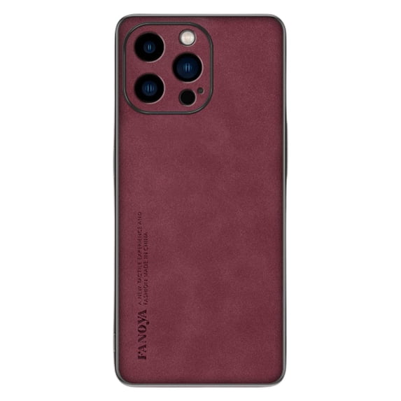 Decase for iPhone 15 Pro Max,iPhone 15 Pro Max Slim Case Premium PU Leather Scratch-resistant Phone Cover with Camera Lens Protector Business Lightweight Case for Apple iPhone 15 Pro Max,Winered