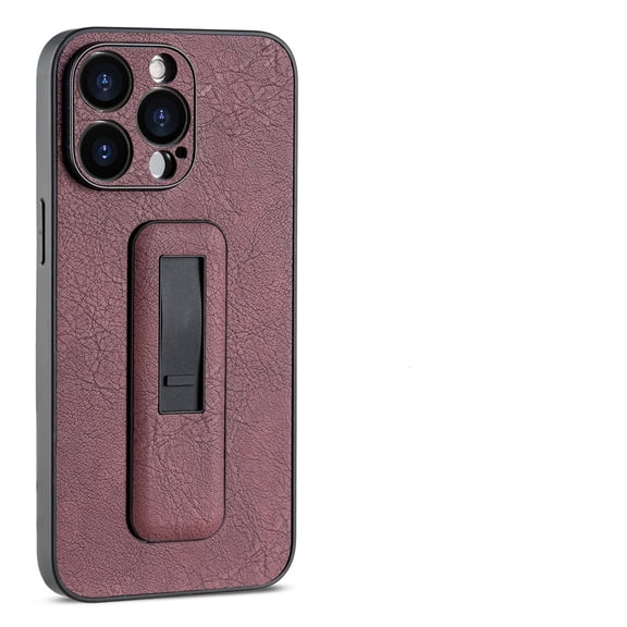 Decase for iPhone 15 with Push-pull Kickstand Phone Case,Camera Lens Protector,Slim PU Leather Shockproof Skin-Friendly Stain-Resistant Drop Proof Protective Case,Winered