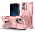 thumbnail image 1 of Decase for iPhone 16 Case with Kickstand, Compatible with MagSafe, Military-Grade Drop Protection Heavy Duty Hybrid Shockproof Rugged Protective Phone Cover for iPhone 16,Pink, 1 of 7
