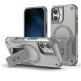 thumbnail image 1 of Decase for iPhone 16 Case with Kickstand, Compatible with MagSafe, Military-Grade Drop Protection Heavy Duty Hybrid Shockproof Rugged Protective Phone Cover for iPhone 16,Gray, 1 of 7