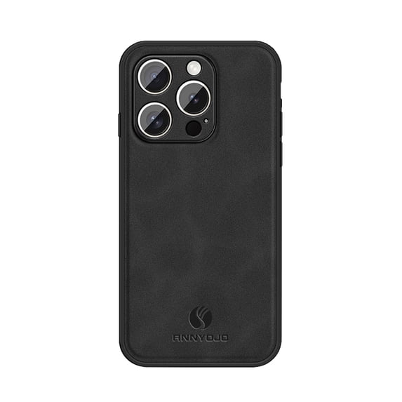 Decase for iPhone 16 Pro 6.3 inch 2024 TPU+Suede PU Leather Case, Anti-Vibration Anti-Slip Anti-Scratch,Compatible with Car Mount,Ultralight Luxury Case for iPhone 16 Pro, for Men Women,Black