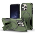 thumbnail image 1 of Decase for iPhone 16 Pro Max Case with Kickstand, Compatible with MagSafe, Military-Grade Drop Protection Heavy Duty Hybrid Shockproof Rugged Protective Phone Cover for iPhone 16 Pro Max,Deep Green, 1 of 7