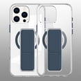 thumbnail image 1 of Decase for iPhone 16 Pro Slim Clear Case with Stand Hand Strap,Support Wireless Charging,Shockproof Rugged Dual-Layer Transparent Magnetic Back Cover for iPhone 16 Pro,Darkblue, 1 of 8