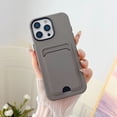 thumbnail image 1 of Decase for iPhone 16 Wallet Case with Card Holder,Slim Flexible TPU Soft Silicone Protective Phone Case,Shockproof Phone Cover with Card Holder Slot for Apple iPhone 16,Gray, 1 of 9
