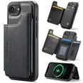 thumbnail image 1 of Decase for iPhone 16e Magnetic Case, Detachable Leather Wallet Case with Card Holder Slots,RFID Blocking Hybrid Back Cover,Wireless Charging Support,Shockproof Protective Cover,Black, 1 of 10