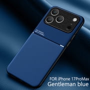 Decase for iPhone 17 Pro Max Case,Rugged Case Fit Car Magnetic Holder,Hard PC + TPU Silicone Shockproof Back Cover, for iPhone 17 Pro Max Dual-Layer Hard Back Cover Built-in Magnetic Metal Plate,Blue