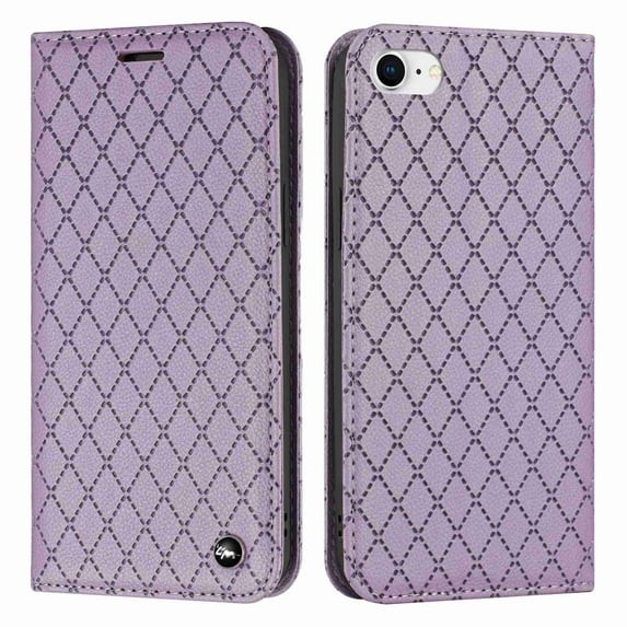 Decase for iPhone 7 / 8 / SE 2022 & 2020 Magnetic PU Leather Wallet Credit Card Holder Flip Folio Book Phone Case Shockproof Cover for Women Girl,Purple