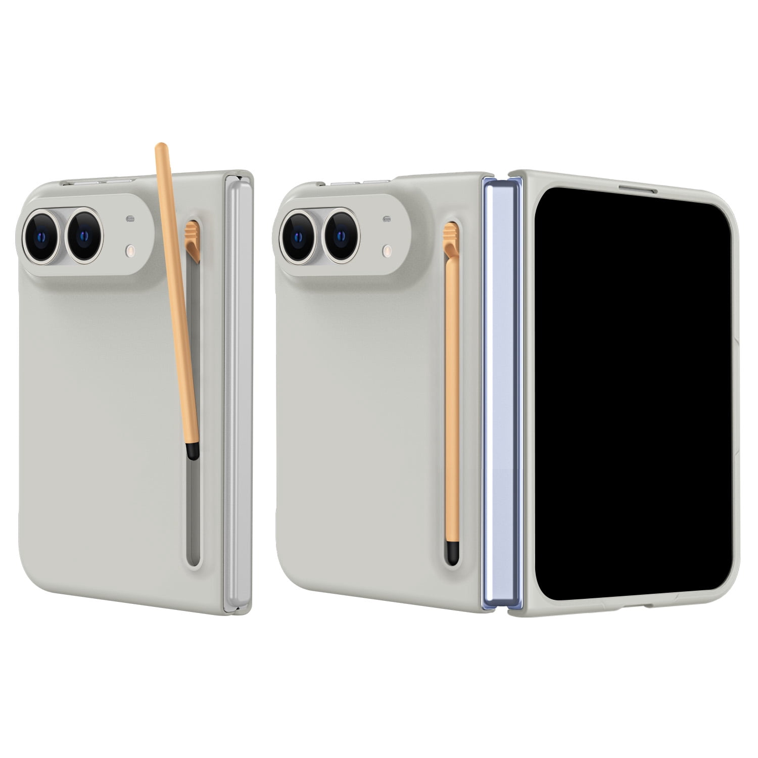 Decase for iPhone Duo Case, Ultra-Thin Skin-Touch Matte PC Folding ...