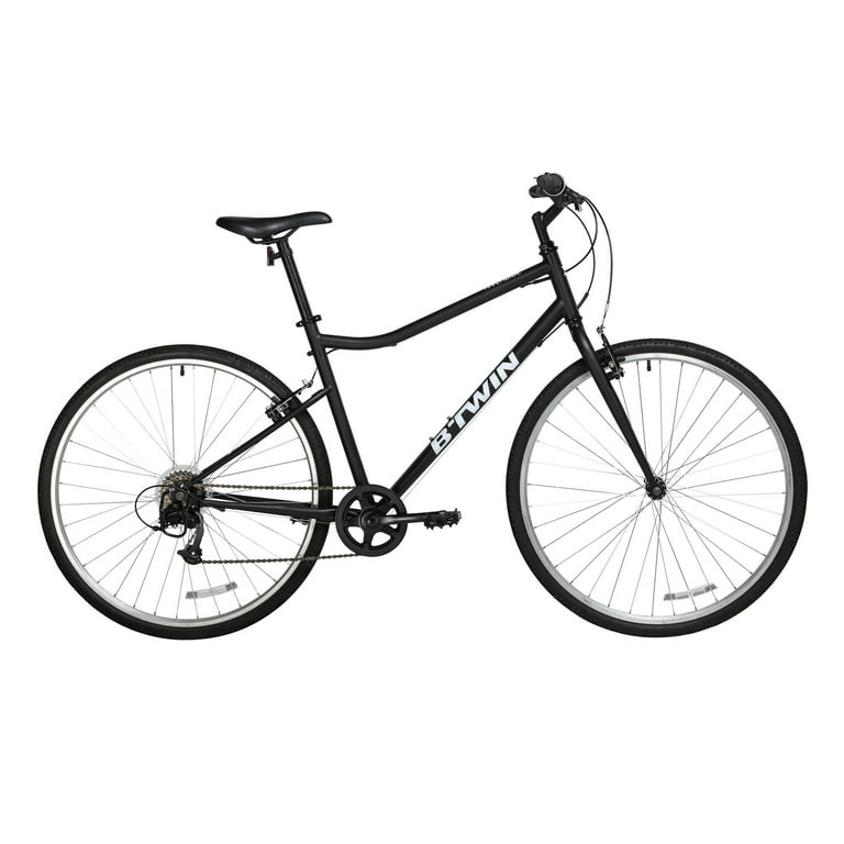 Decathlon Riverside, Hybrid Bike 100, 700c, Speed, Black, Large