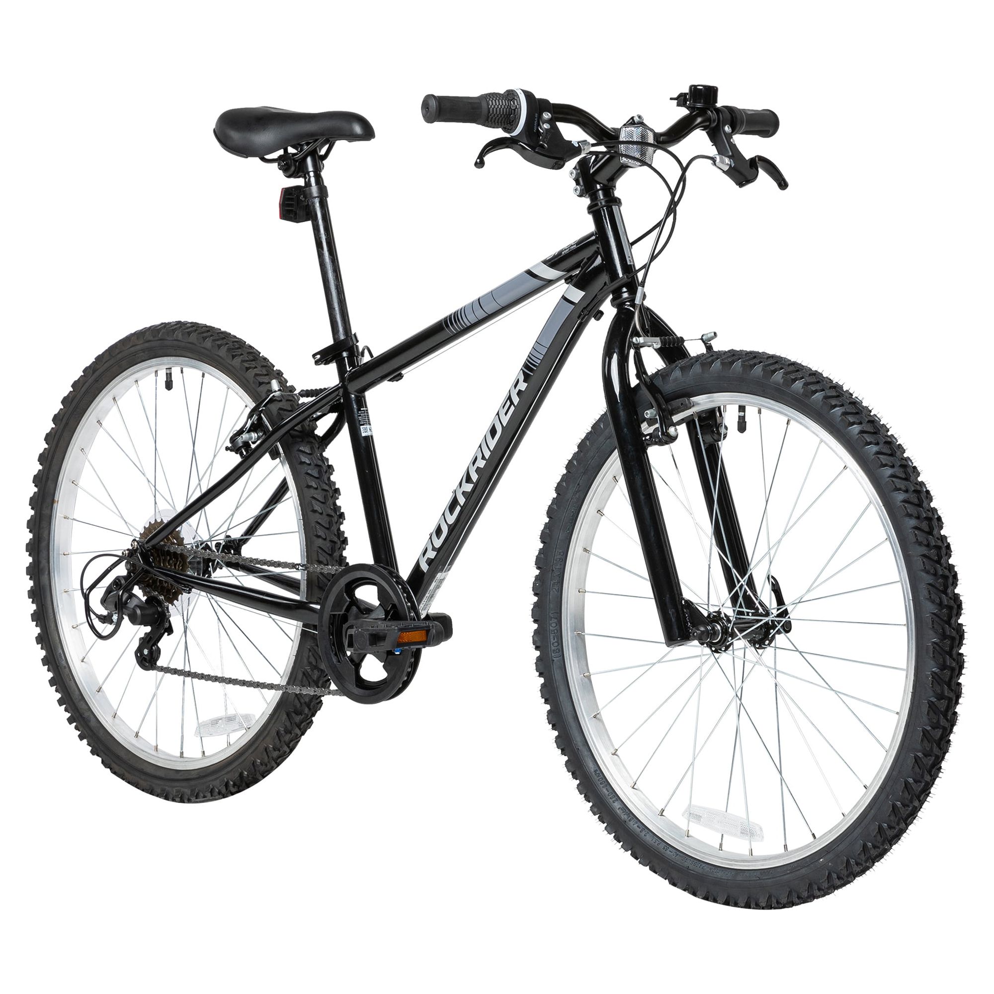 Decathlon Rockrider ST100, Kids Mountain Bike, 24", 4'5" to 4'11", Unisex, Black - image 1 of 10