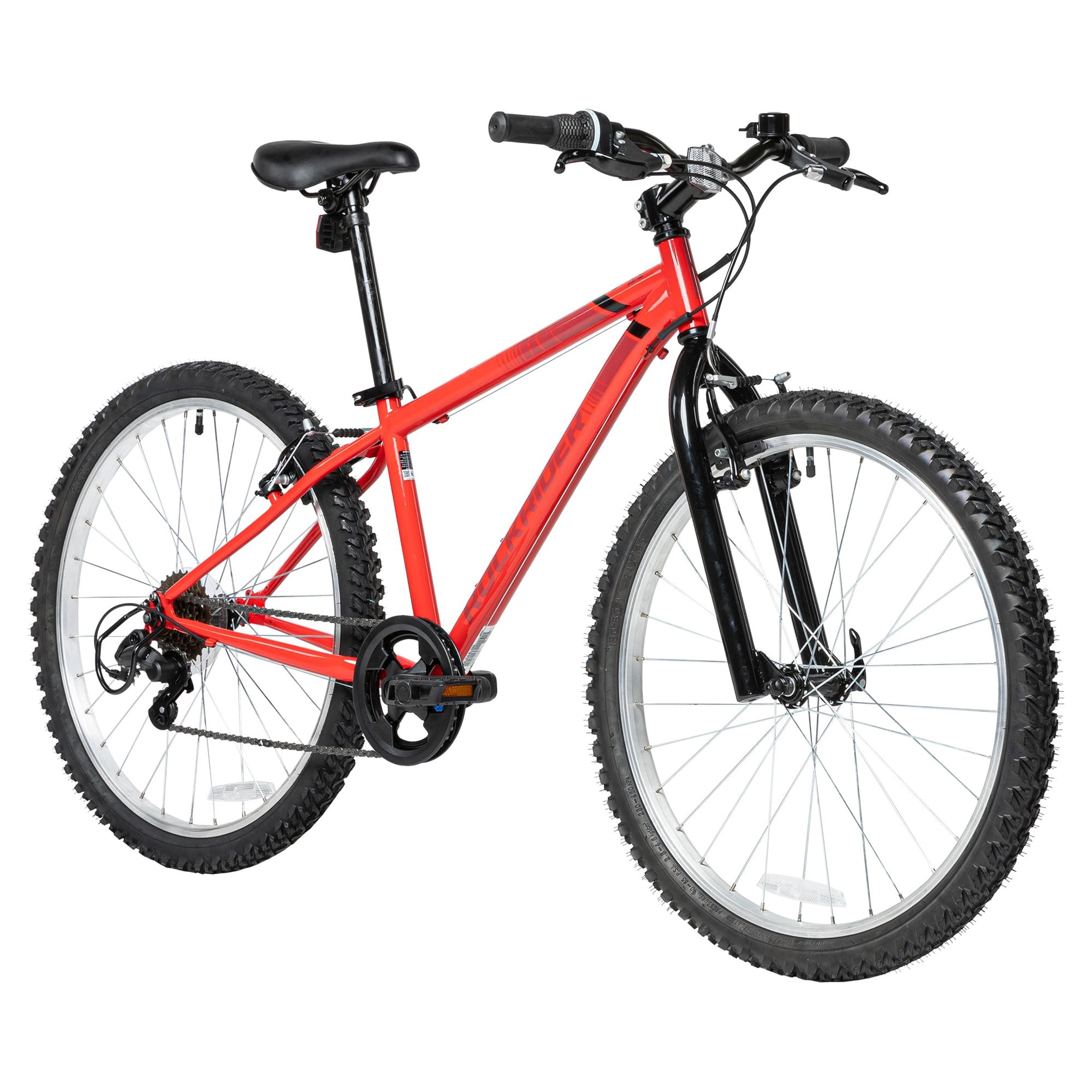 Decathlon Rockrider ST100, Steel Kids Mountain Bike, 24", 4'5" to 4'11", Unisex, Red - image 1 of 12