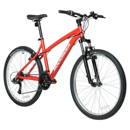 Decathlon Rockrider ST50, 21 Speed Aluminum Mountain Bike, 26", Unisex, Red, Medium