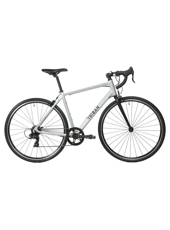 Decathlon Triban Abyss RC100, Aluminum Road Bike, 700c, 7 Speed, Silver, Small