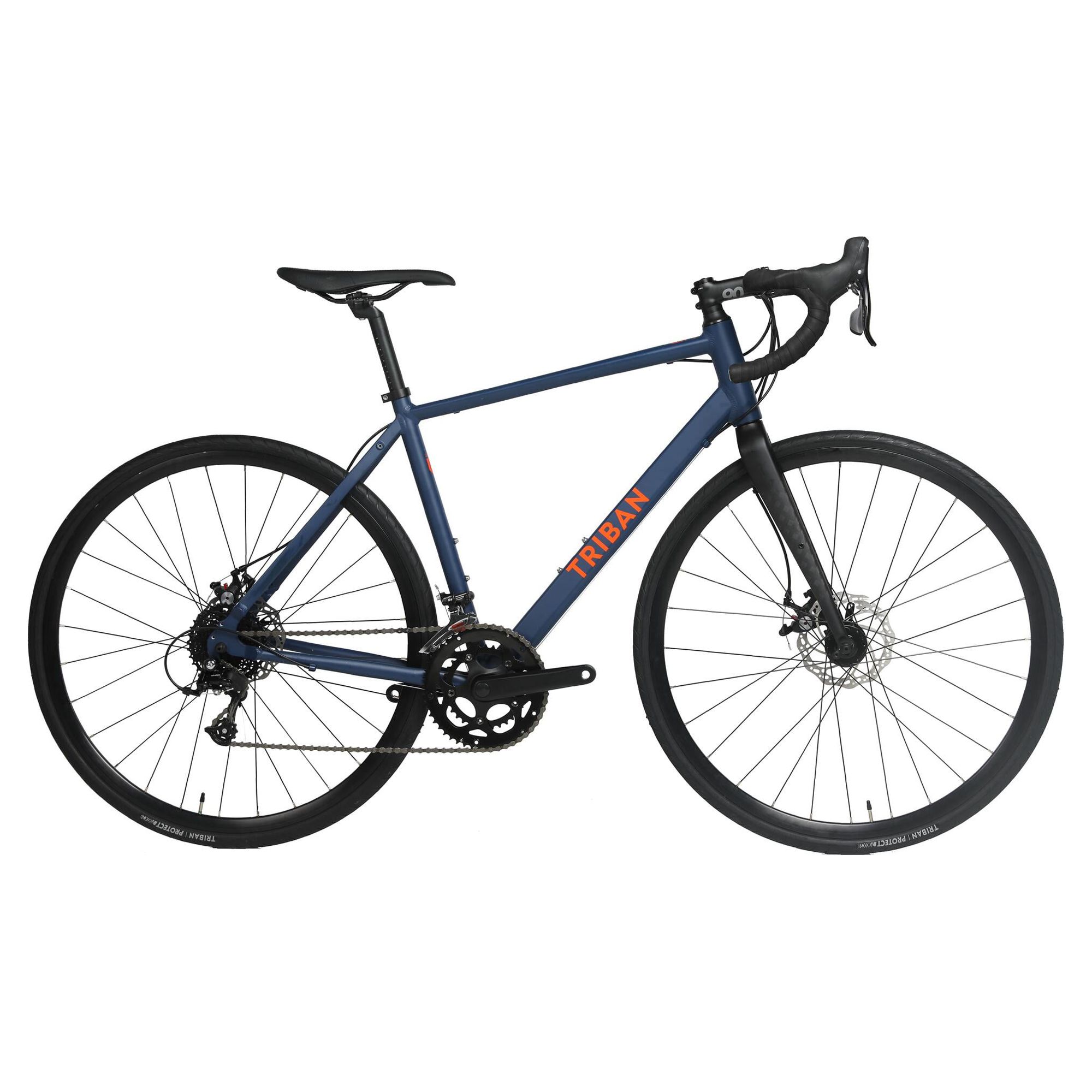 Decathlon Triban RC120, Aluminum Road Bike with Disc Brakes, 700c, Large, Blue - image 1 of 10