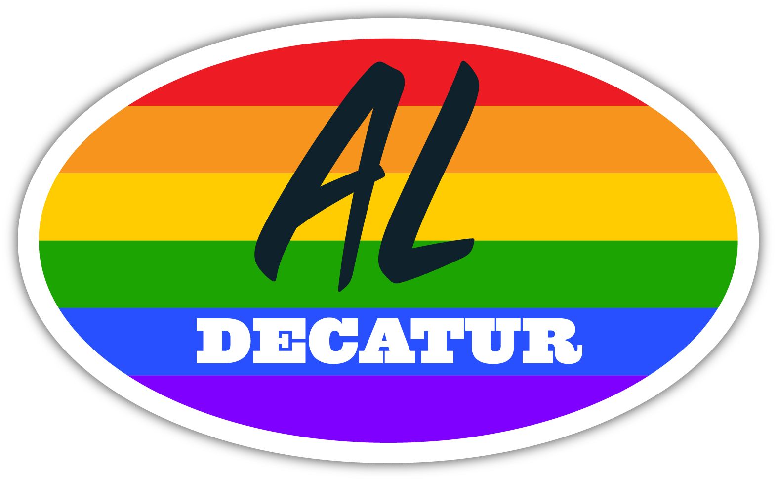 Decatur AL Alabama Morgan County Rainbow Pride Flag 6 Stripes Pride ...