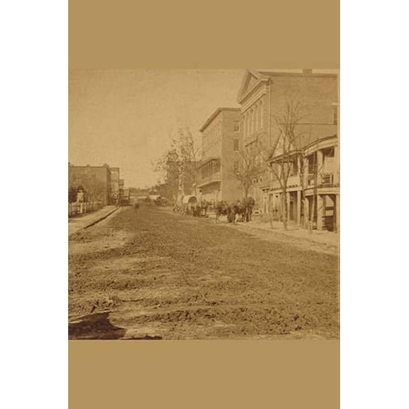 Decatur Street, Masonic Hall, and Trout House- Fine Art Canvas Print (20" x 30")