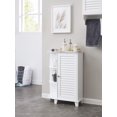 Decatur Wood Bathroom Floor Storage White