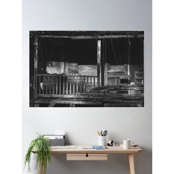 Decaying Sunlight Bw Poster Wall Art, Modern Wall Decor For Living Room Bedroom, 16x24 UNFRAMED