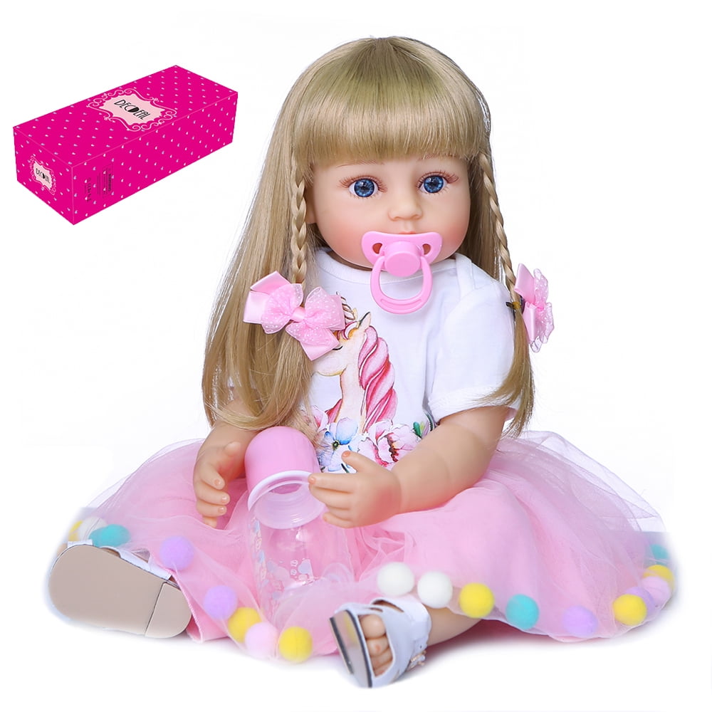 Decdeal Collectible Kids Doll, Silicone Multicolor, 22"