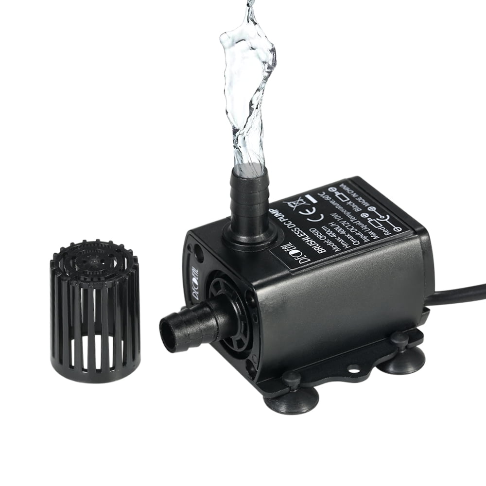 Decdeal Ultra-Quiet Mini Dc12V 10W Brushless Water Pump With 5.5*2.1Mm Female Waterproof Submersible Fountain Aquarium Circulating 400L/H Lift 400Cm