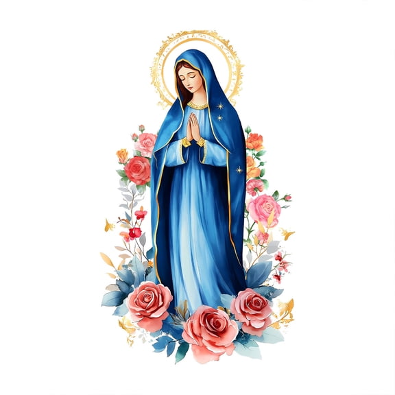 December 12 Feast Of Our Lady Of Guadalupe Wall Decal - Peel-and-Stick Vinyl Wall Sticker for DIY Home Decor, Removable Without Residue, Waterproof and Odorless, 1 Piece